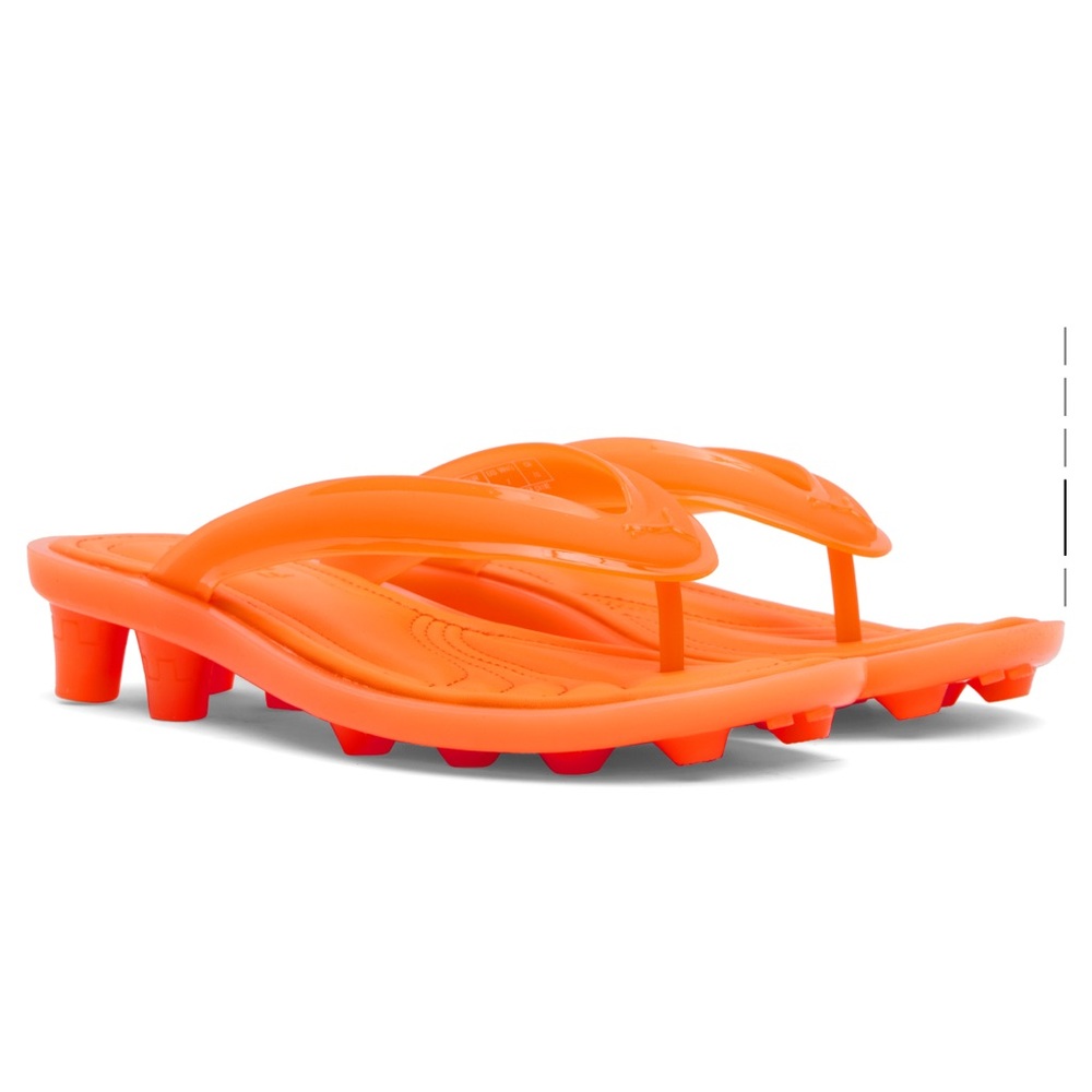 Vibrant Orange Flip Flop Sandals
